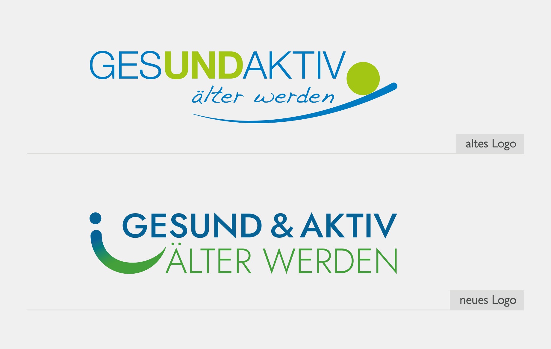 Das neue Logo visualisiert die Markenwerte des Programms: Es wirkt klar und modern, seriös und aktivierend. Dennoch bezieht es sich optisch auf das bisherige Logo und sorgt so für eine Wiedererkennbarkeit. 