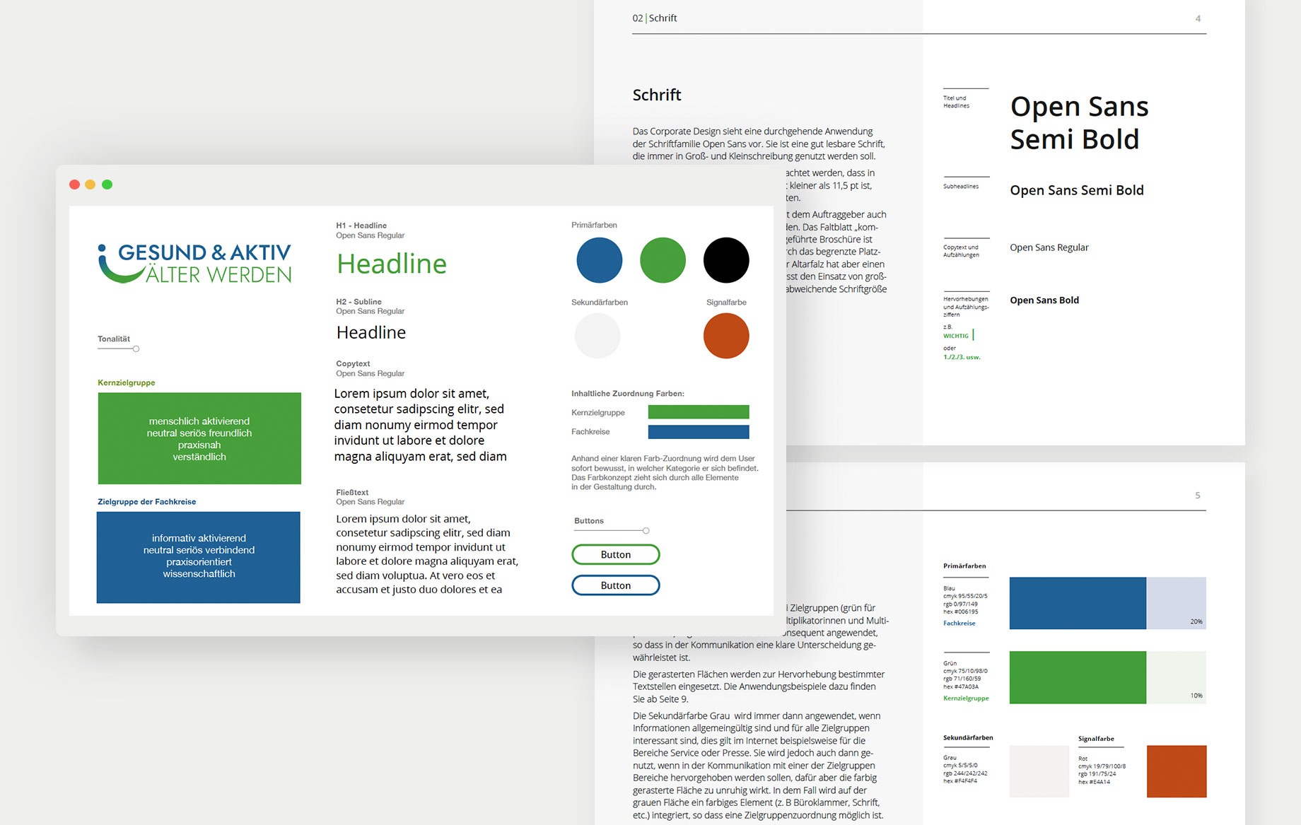 Für die Printmaterialien sowie für den Webauftritt haben wir ein Corporate Design erarbeitet und die neuen Gestaltungsrichtlinien in Manuals zusammengefasst. Wichtig für die Zielgruppe sowie für die Kommunikation von öffentlichen Stellen: Schriften, Farben und Kontraste sind barrierefrei.